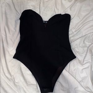Strapless black bodysuit never worn